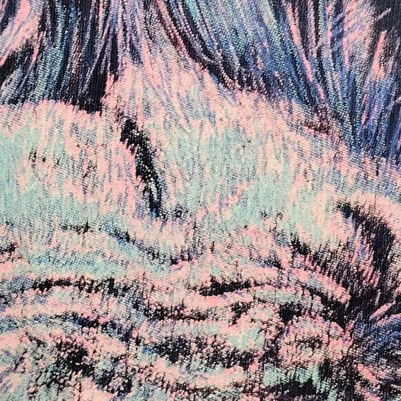 Lion Art Shirt Medium 20x26 Blue - Picture 9 of 11